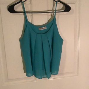 Turquoise loose crop top